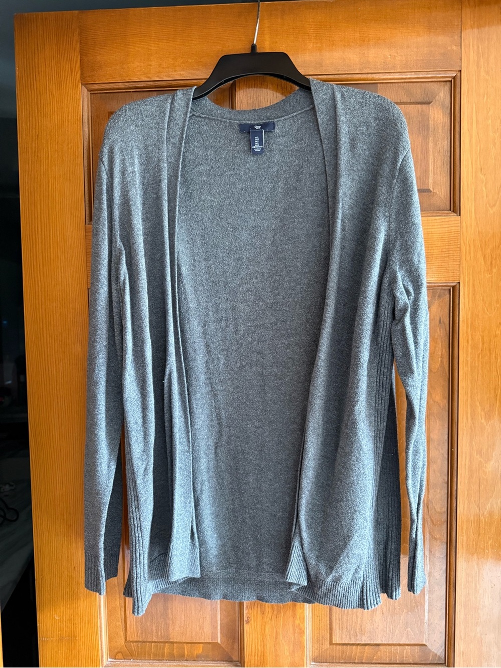 GAP Open-Front Gray Knit Cardigan